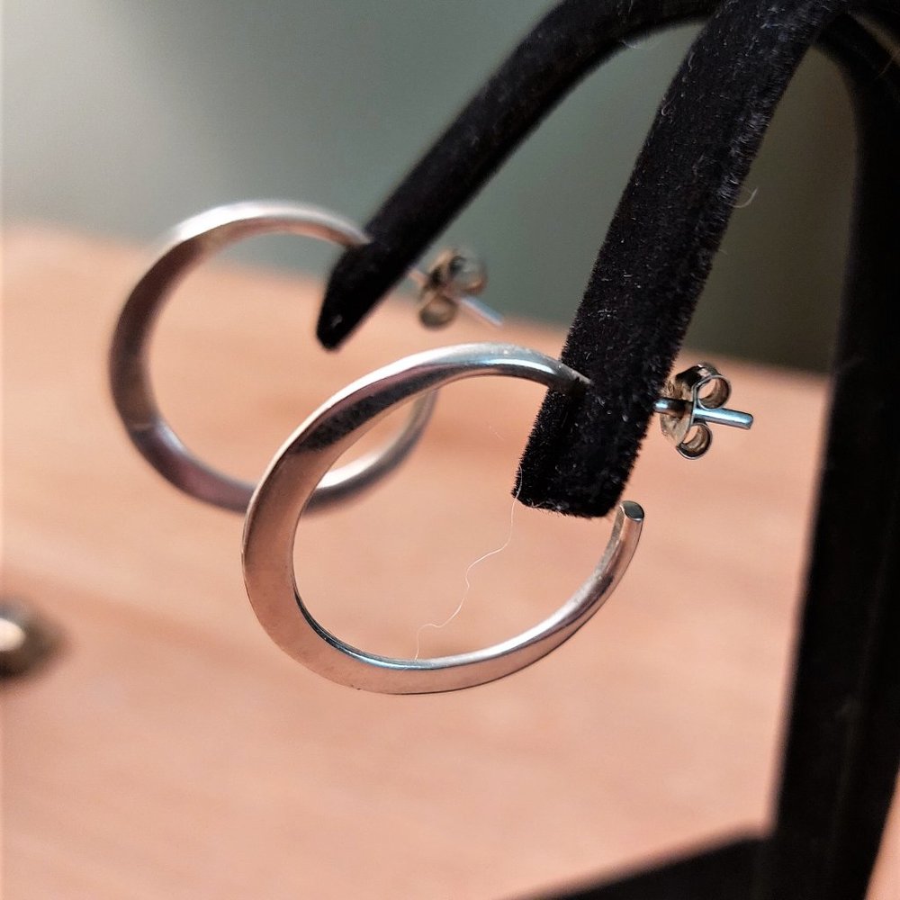 Silver earrings